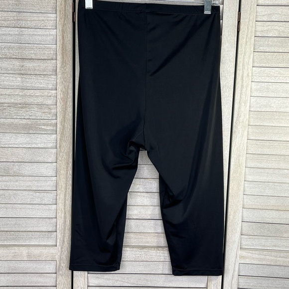 SWIMSUITS FOR ALL Aquabelle Chlorine Resistant Swim Capri Leggings Black-14 - Picture 2 of 2
